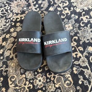 Kirkland Signature Black Slides with Logo